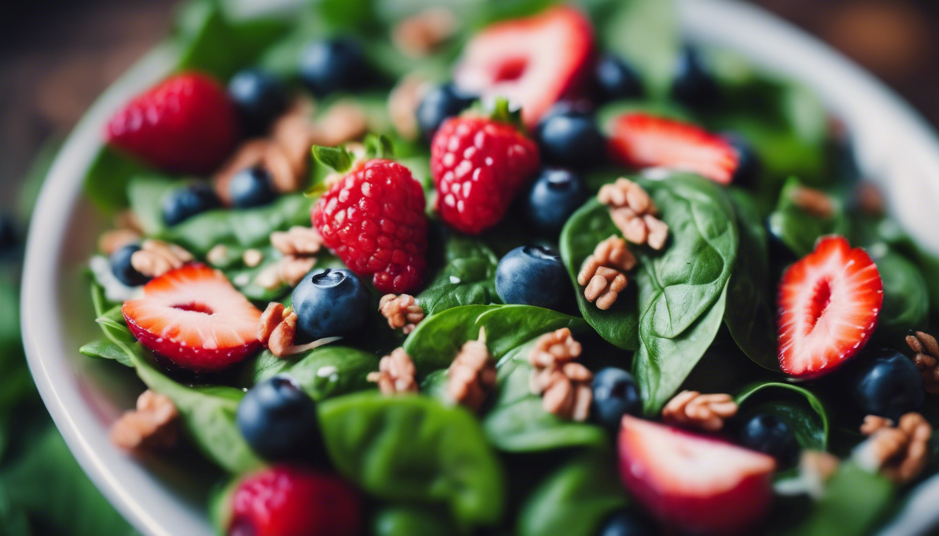 Fresh Berry and Spinach Salad