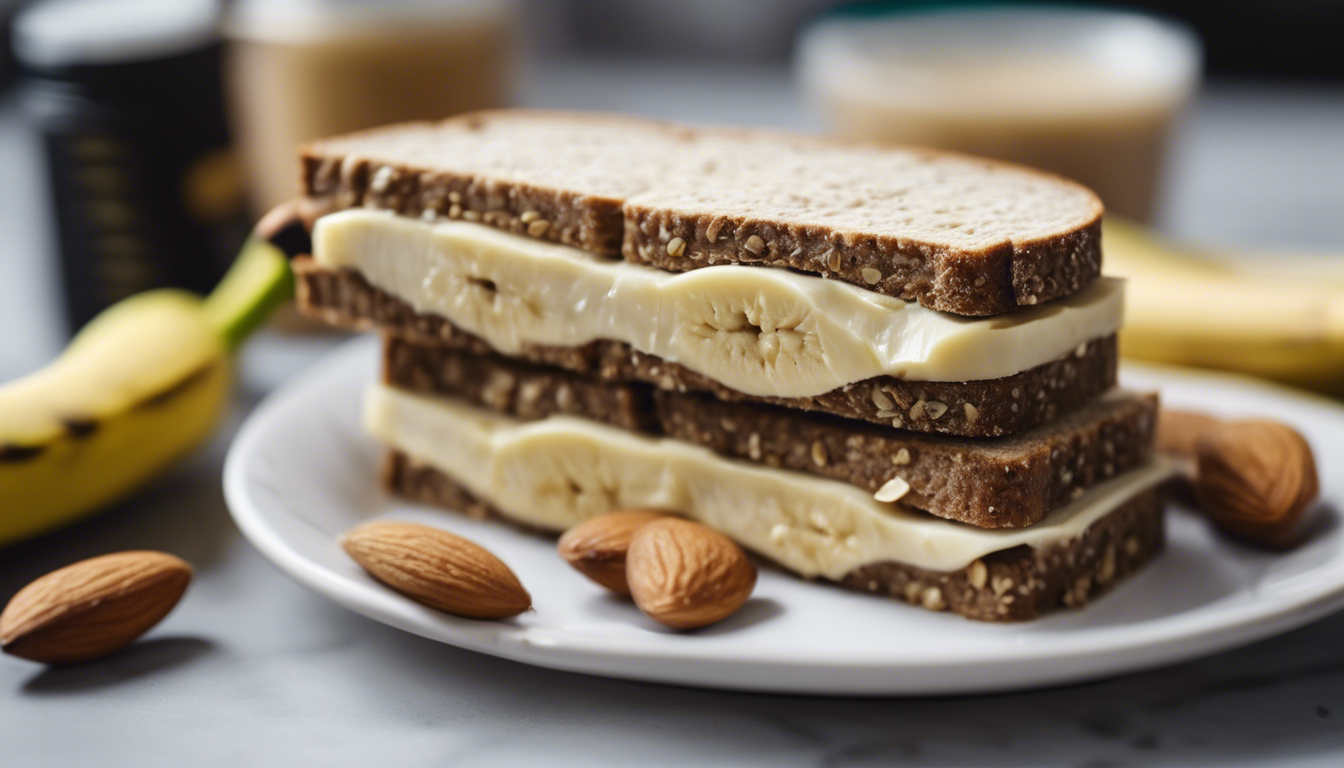 Raw Banana and Almond Butter Sandwich