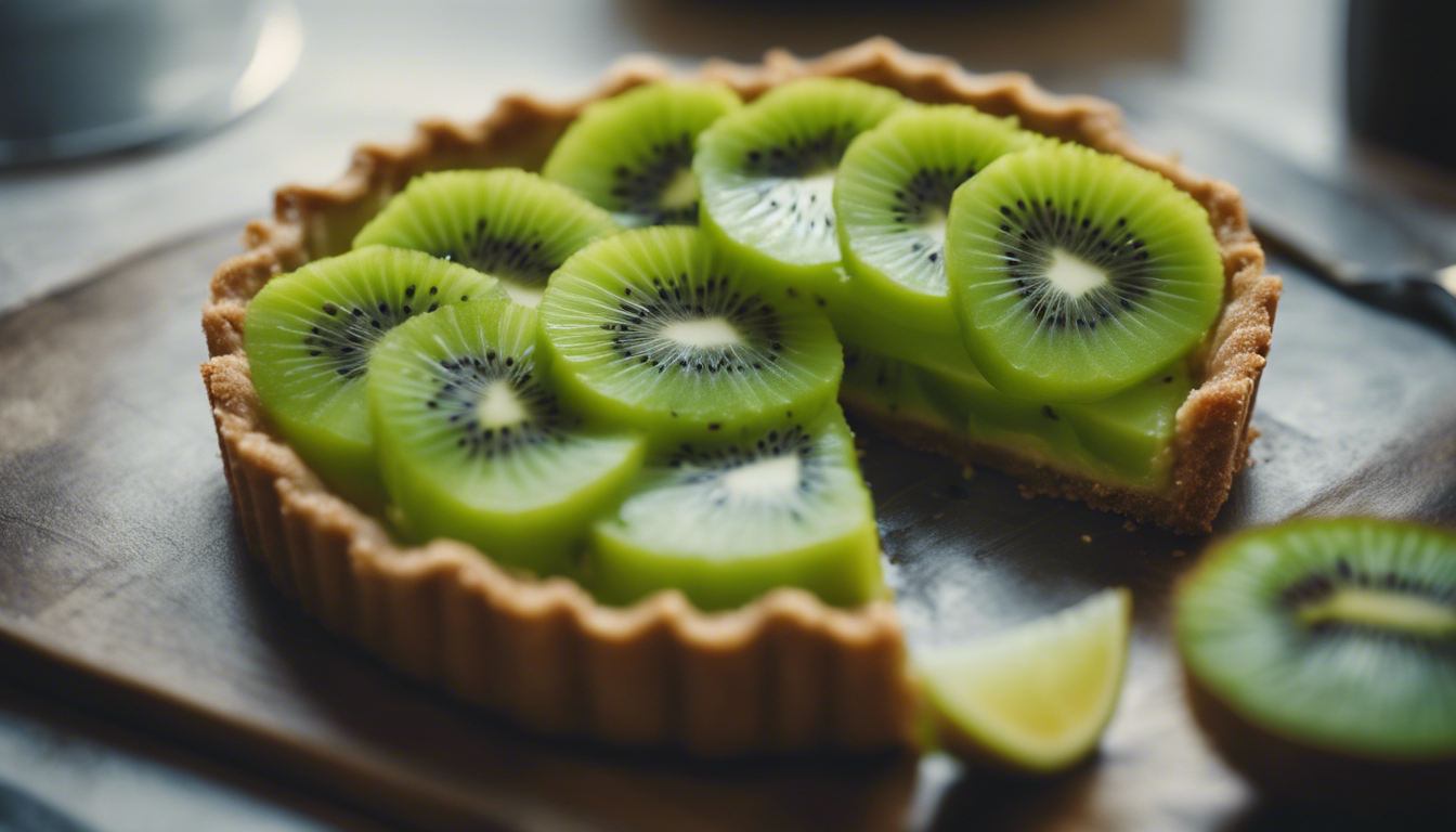 Raw Kiwi and Lime Tart