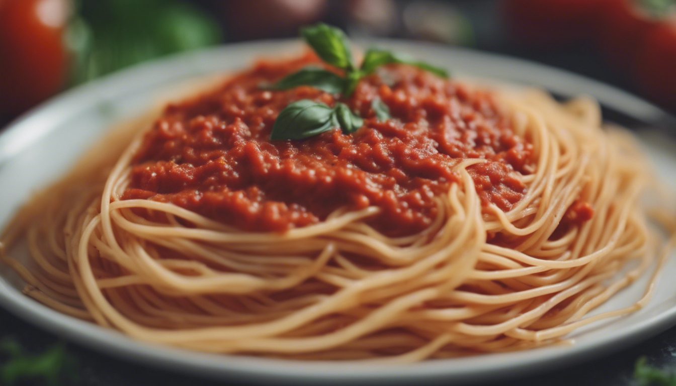 Raw Spaghetti with Marinara Sauce