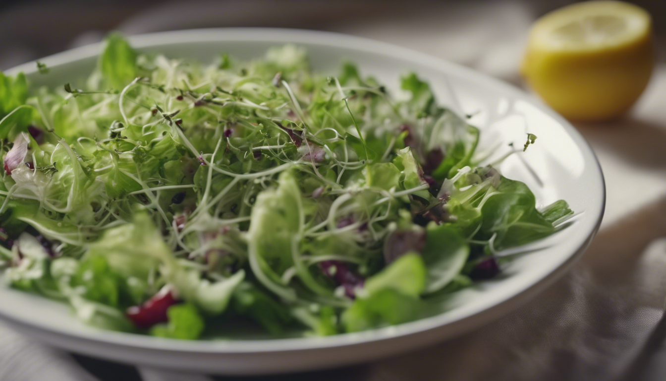 Sprouted Green Salad with Lemon Dressing