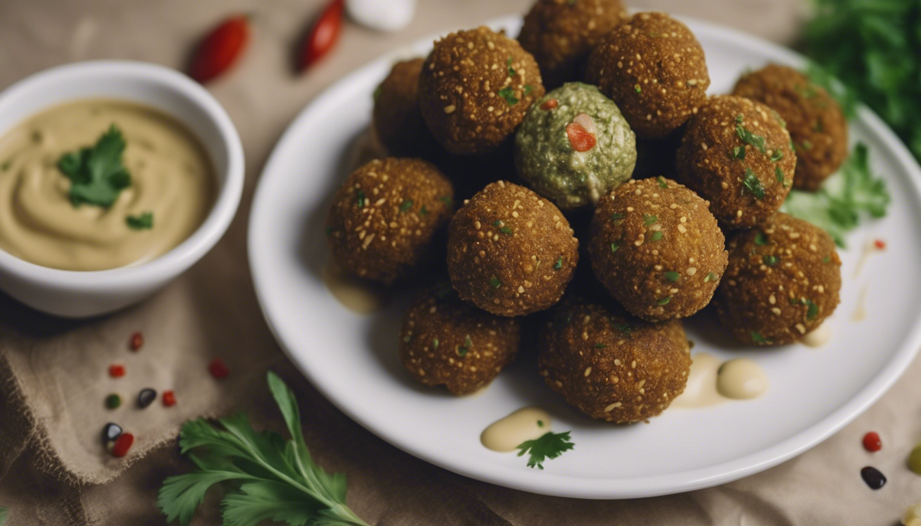 Raw Falafel with Tahini Sauce