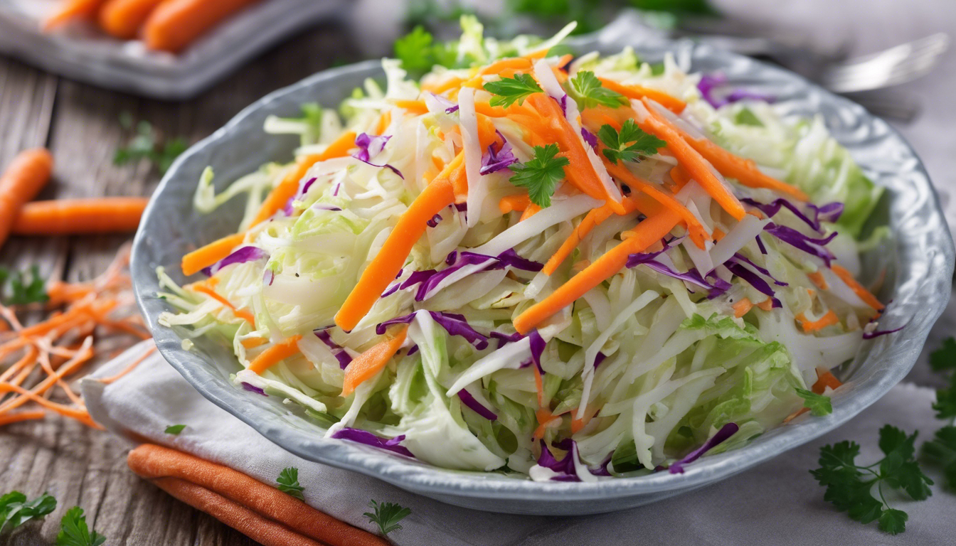 Fresh Cabbage and Carrot Slaw