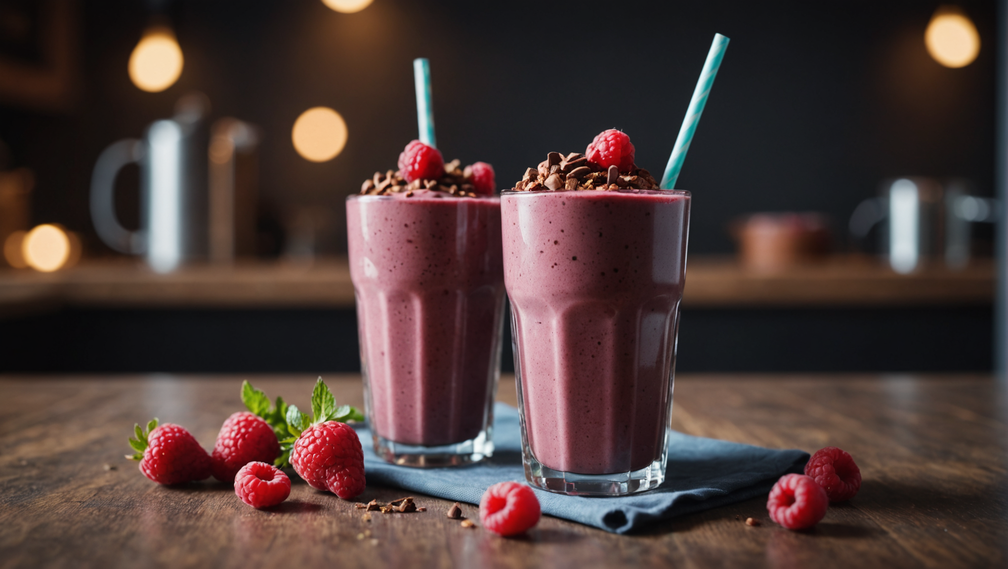 Cacao and Raspberry Smoothie