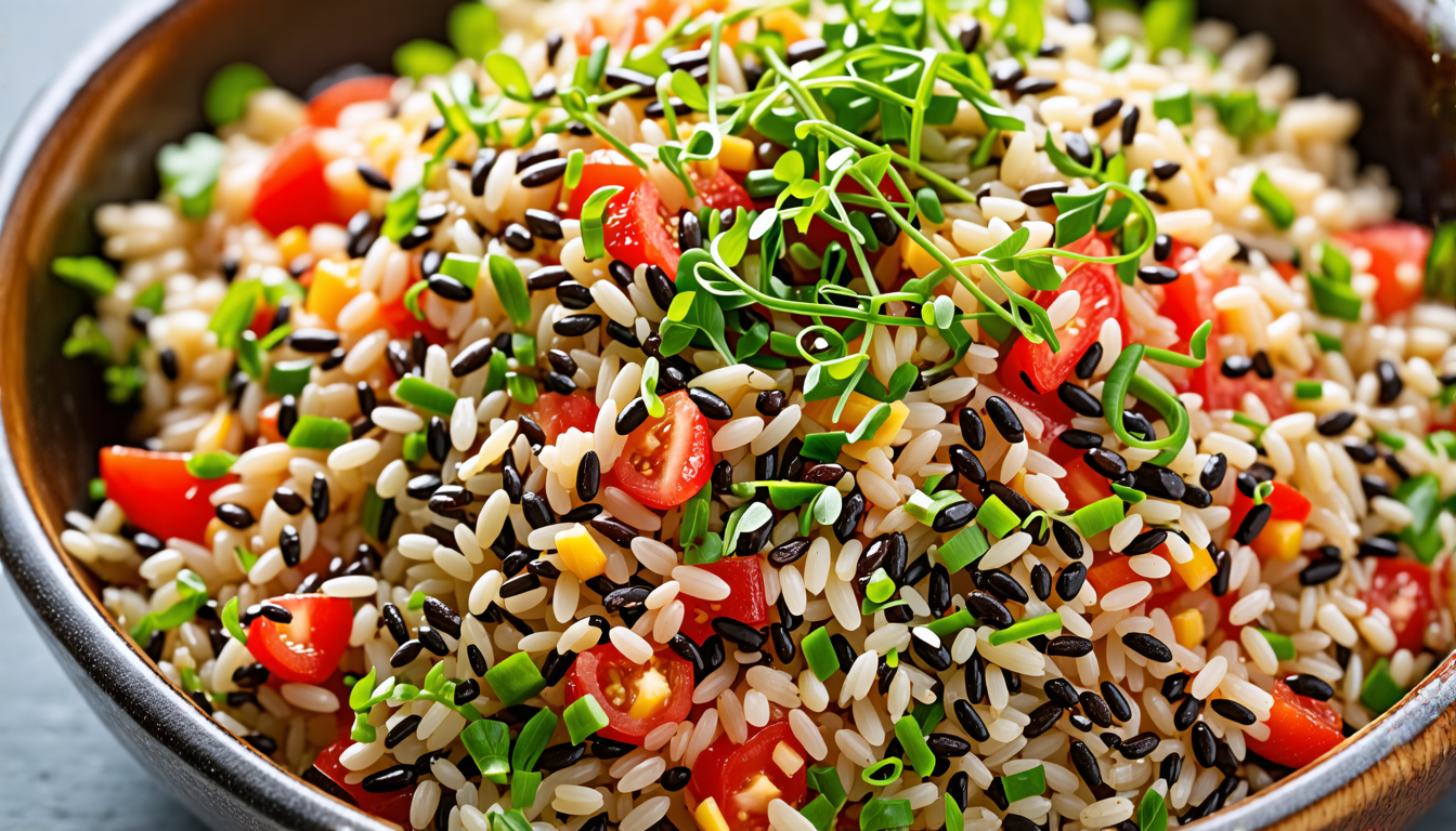 Sprouted Wild Rice Salad