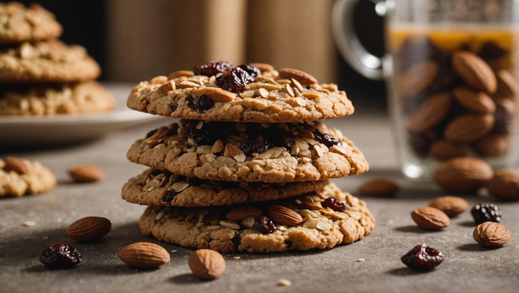 Dehydrated Almond and Raisin Cookies