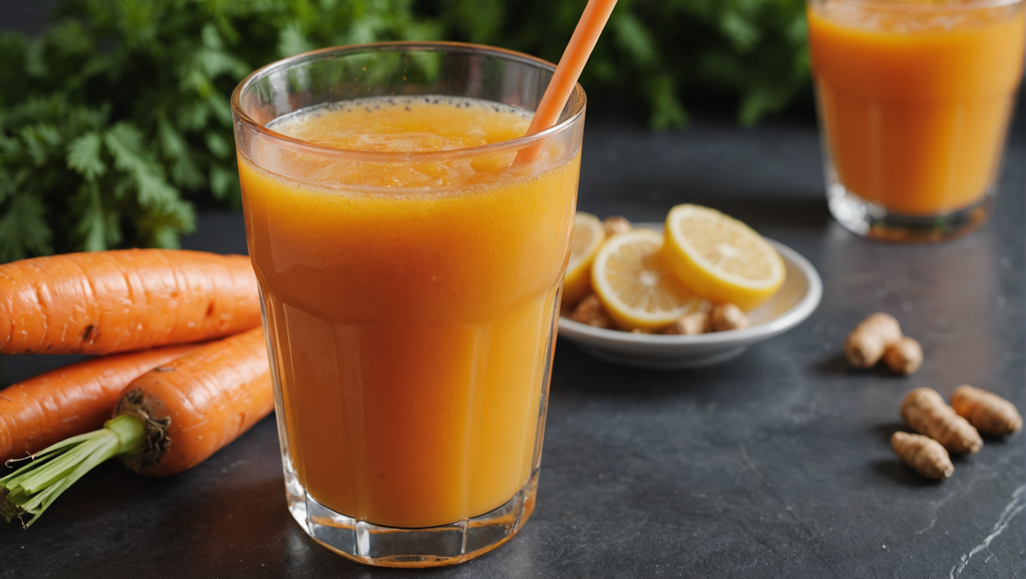 Fresh Carrot and Ginger Juice